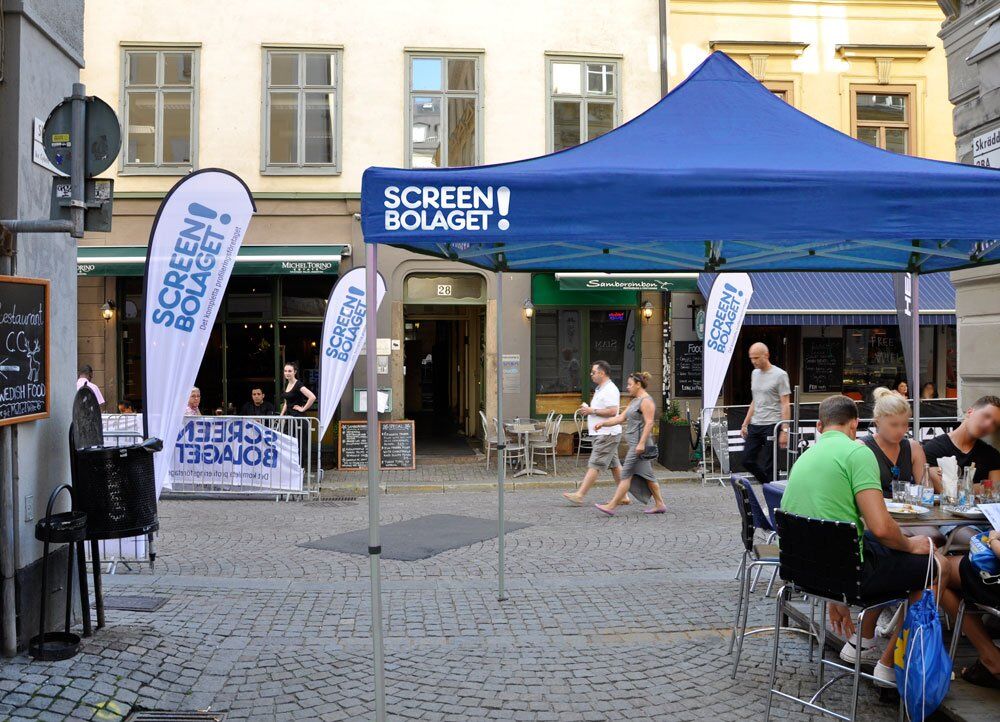 Tält för events reklamtält